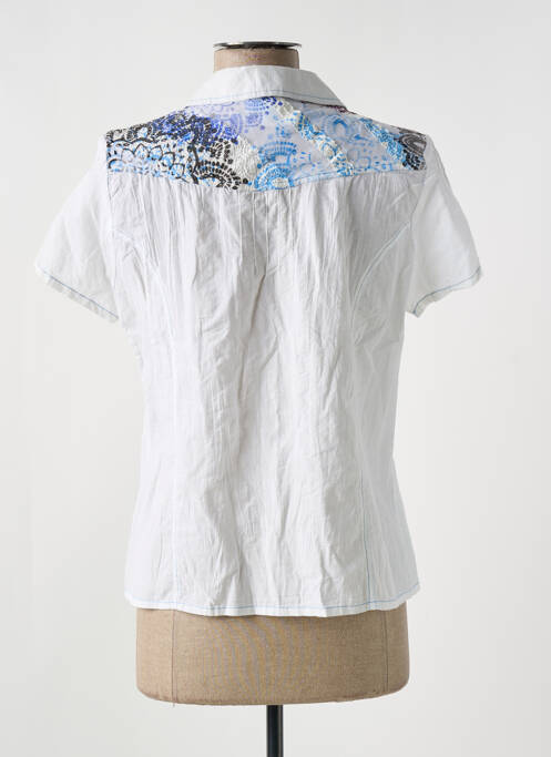 Chemisier manches courtes manches courtes blanc JAC JAC femme