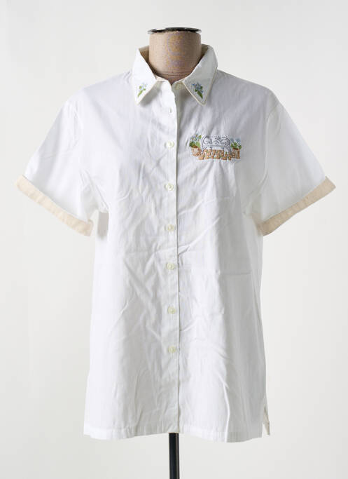 Chemisier manches courtes manches courtes blanc JAC JAC femme