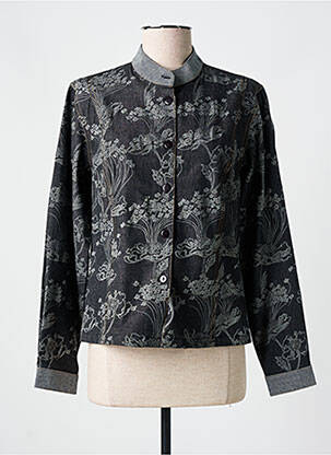 Veste casual col rond noir JAC JAC femme