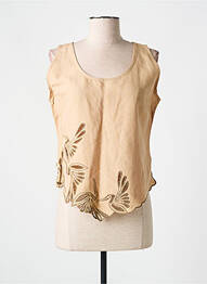 Top sans manche sans manche beige GARUDA GARUZO femme