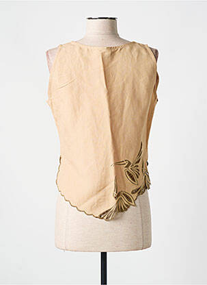 Top sans manche sans manche beige GARUDA GARUZO femme