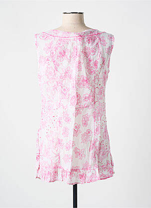 Tunique sans manche tissage crêpe rose JAC JAC femme