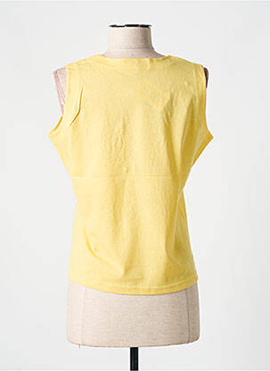 Débardeur col v sans manche jaune ALOHA femme