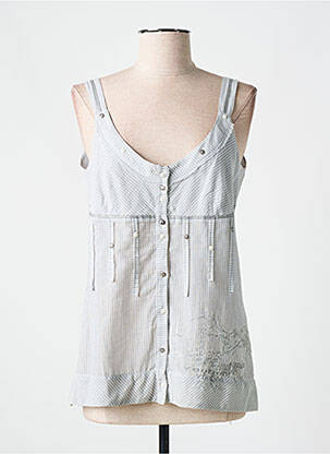 Débardeur coupe droite sans manche gris VOODOO femme