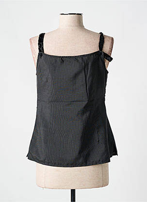 Top coupe cintrée sans manche noir JAC JAC femme