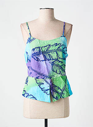 Top imprimé fantaisie sans manche violet GARUDA GARUZO femme