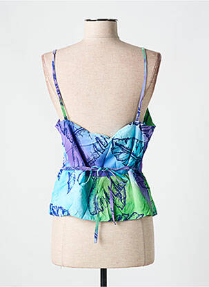 Top imprimé fantaisie sans manche violet GARUDA GARUZO femme