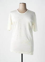 T-shirt stretch manches courtes blanc ALOHA femme