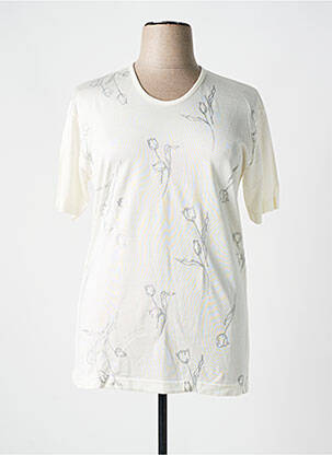 T-shirt stretch manches courtes beige ALOHA femme