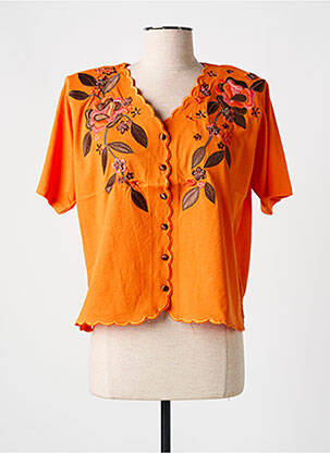 Chemisier orange ALOHA pour femme
