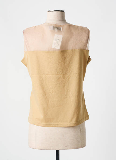 Débardeur col v sans manche beige ALOHA femme