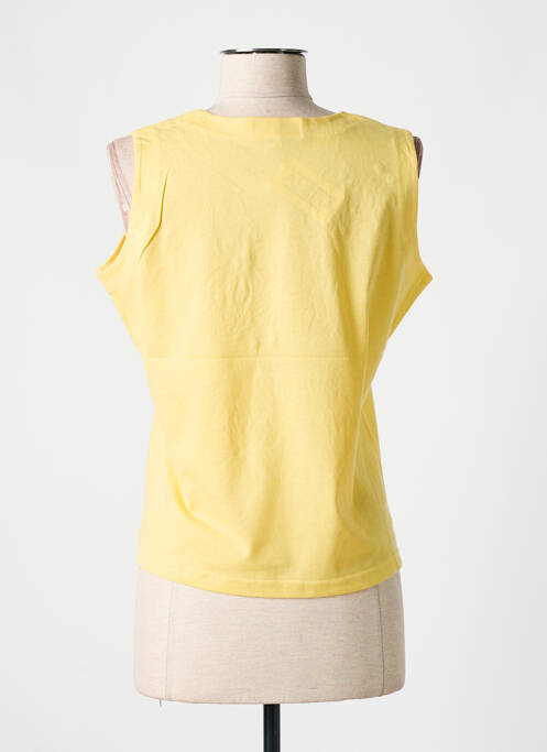 Débardeur col v sans manche jaune ALOHA femme