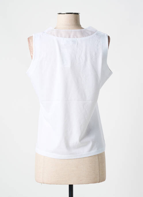 Débardeur coupe cintrée sans manche blanc ALOHA femme