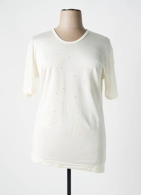 T-shirt stretch manches courtes blanc ALOHA femme