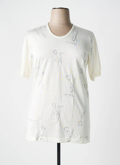 T-shirt stretch manches courtes beige ALOHA femme