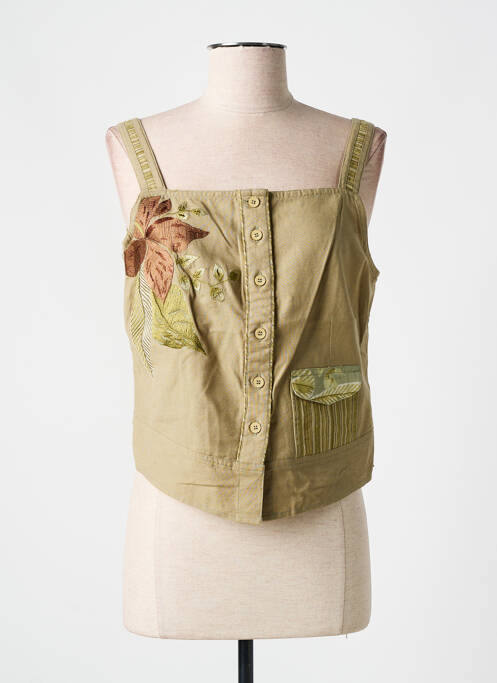 Top vert JAC JAC pour femme