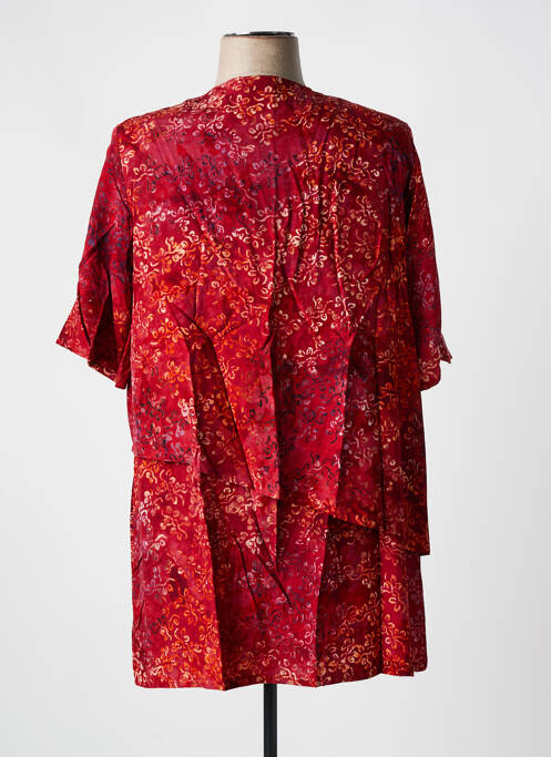 Tunique manches courtes rouge GARUDA GARUZO pour femme