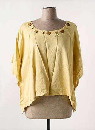 Blouse manches courtes manches courtes beige GARUDA GARUZO femme