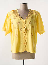 Chemisier manches courtes manches courtes jaune L'AUTRE MAILLE femme