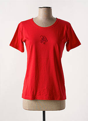 T-shirt stretch manches courtes rouge ALOHA femme