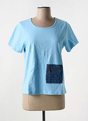 T-shirt stretch manches courtes bleu LES MARINS DE JAC JAC femme