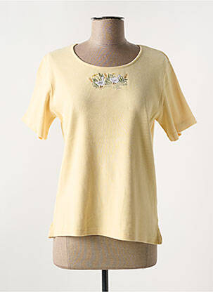T-shirt stretch manches courtes jaune JAC JAC femme