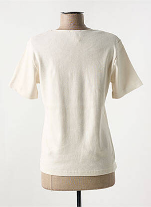 T-shirt stretch manches courtes beige LES MARINS DE JAC JAC femme