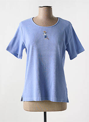 T-shirt stretch manches courtes bleu LES MARINS DE JAC JAC femme