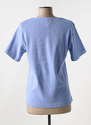 T-shirt stretch manches courtes bleu LES MARINS DE JAC JAC femme