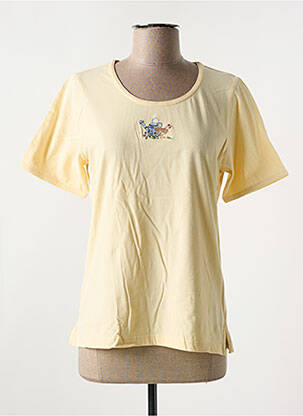 T-shirt stretch manches courtes jaune JAC JAC femme