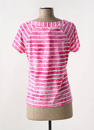 T-shirt stretch manches courtes rose LES MARINS DE JAC JAC femme
