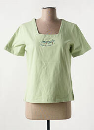 T-shirt stretch manches courtes vert JAC JAC femme
