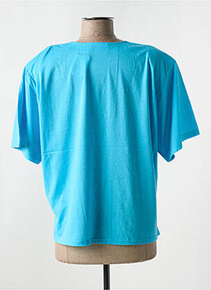 T-shirt stretch manches courtes bleu ALOHA femme