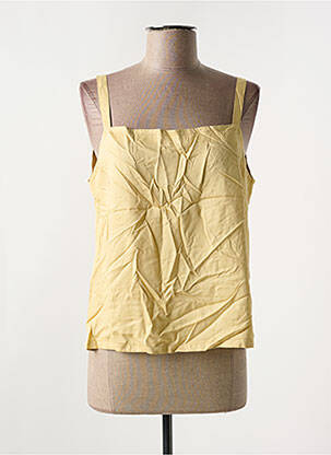 Top col carré fines bretelles beige GARUDA GARUZO femme