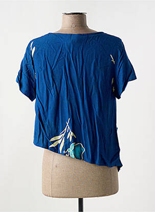 Top imprimé fantaisie manches courtes bleu GARUDA GARUZO femme