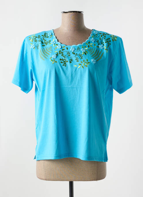 T-shirt bleu ALOHA pour femme
