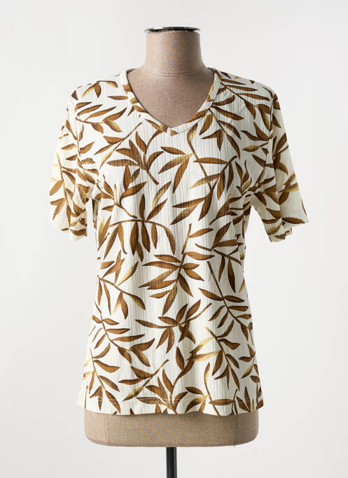 T-shirt marron JANE R. pour femme