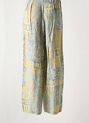Pantalon droit taille élastique bleu JAC JAC femme