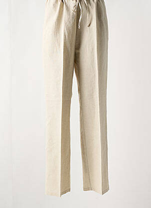 Pantalon droit poches beige PANDOLFI femme
