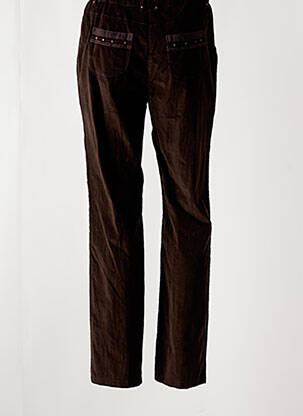 Pantalon slim poches marron JAC JAC femme