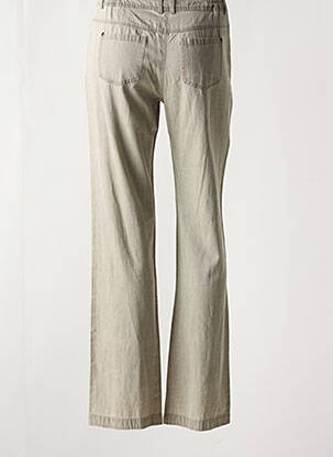 Pantalon droit fermeture zippée sous rabat boutonné gris AGATHE & LOUISE femme
