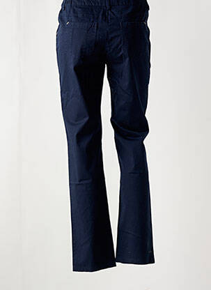 Pantalon droit fermeture zippée sous rabat boutonné bleu JAC JAC femme
