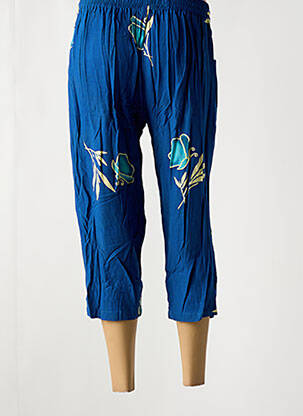 Pantacourt coupe droite bleu GARUDA GARUZO femme
