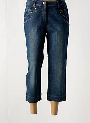 Pantacourt coupe droite bleu JAC JAC femme