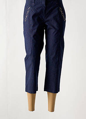 Pantacourt coupe droite bleu JAC JAC femme