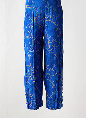 Pantalon droit bleu GARUDA GARUZO pour femme