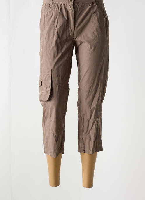 Pantacourt coupe droite marron JAC JAC femme