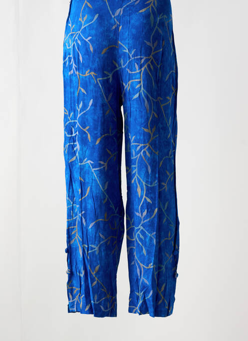 Pantalon droit bleu GARUDA GARUZO pour femme