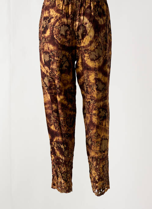 Pantalon droit marron GARUDA GARUZO pour femme