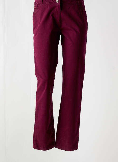 Pantalon droit violet JAC JAC pour femme